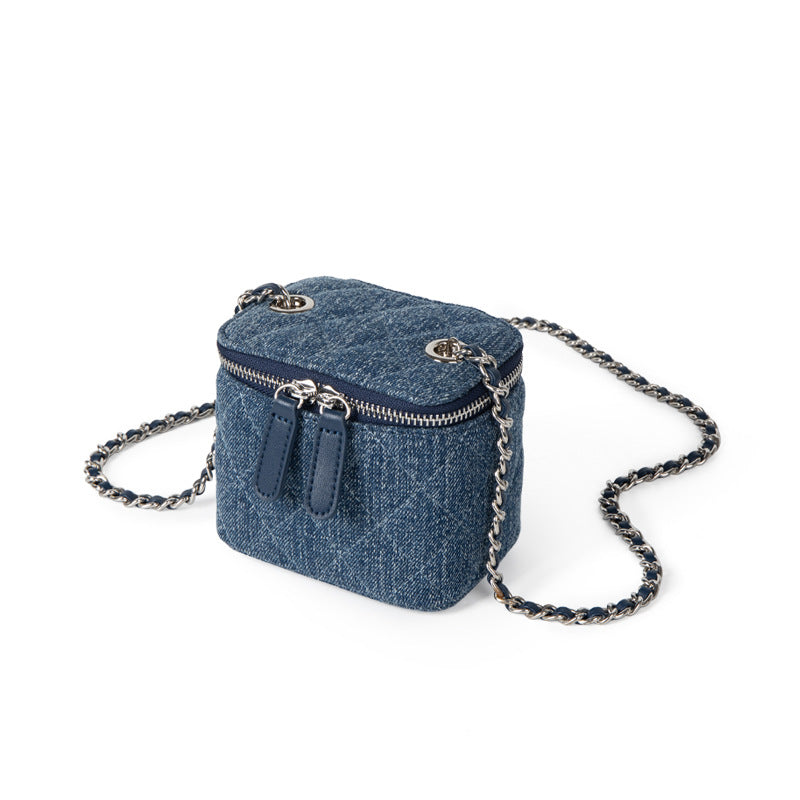 Women's Embroidery Thread Denim Chain Simple Crossbody Bags