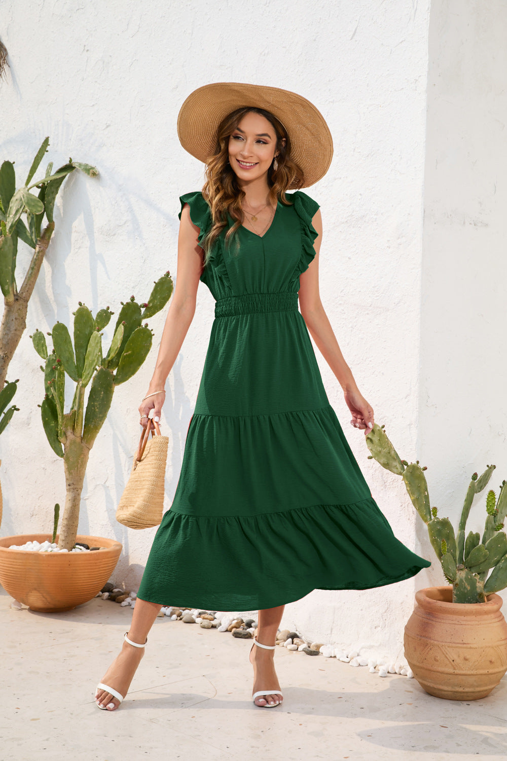 High Waist Cake Dress Long Casual Dresses