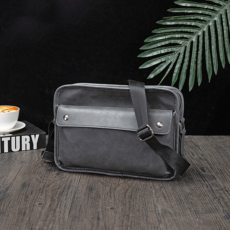 Men's Crazy Horse Leather British Vintage Trendy Men's Messenger Bags