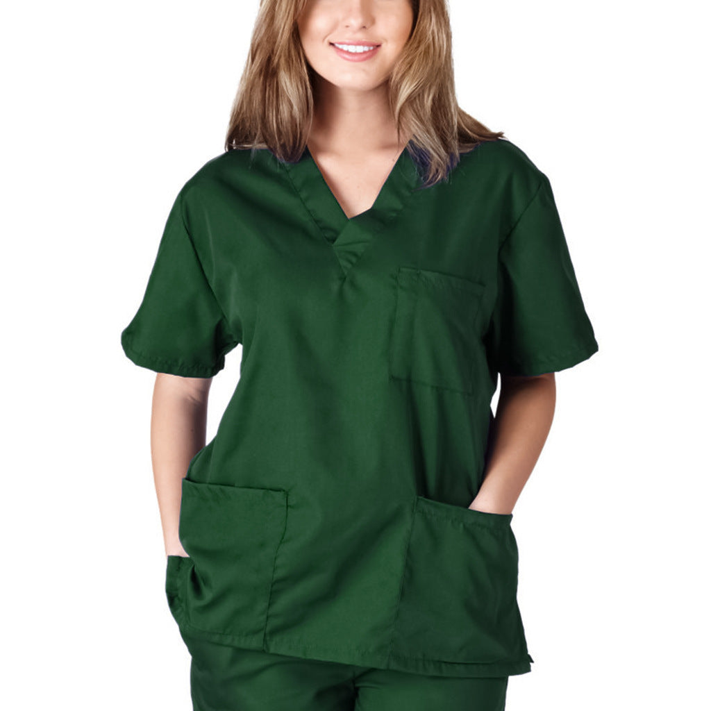 Women's & Men's & Cotton Sleeve Nurse Nursing Gown Uniform