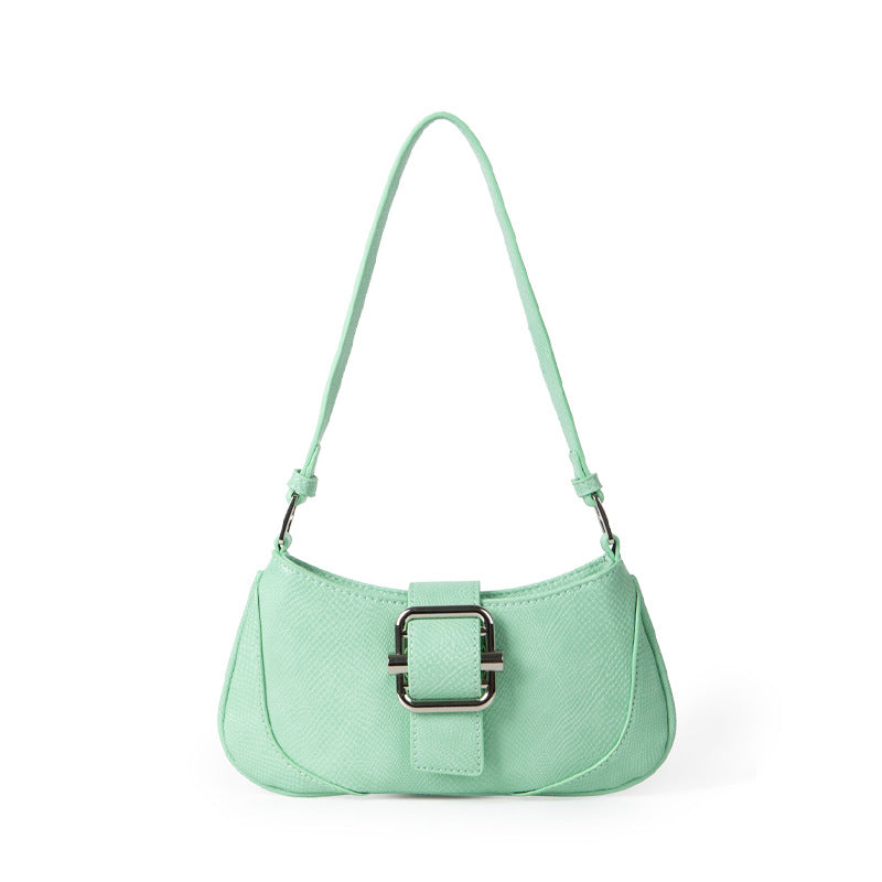 Women's Retro Canvas Stitching Underarm High-quality Portable Shoulder Bags