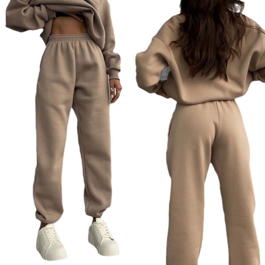 Women's Versatile Casual Fashion Long-sleeved Trousers Two-piece Sweaters