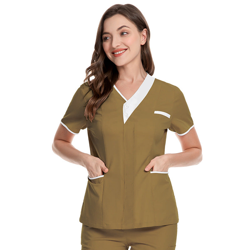 Women's Gown Sleeve Doctor Cotton Technician Overalls Uniform