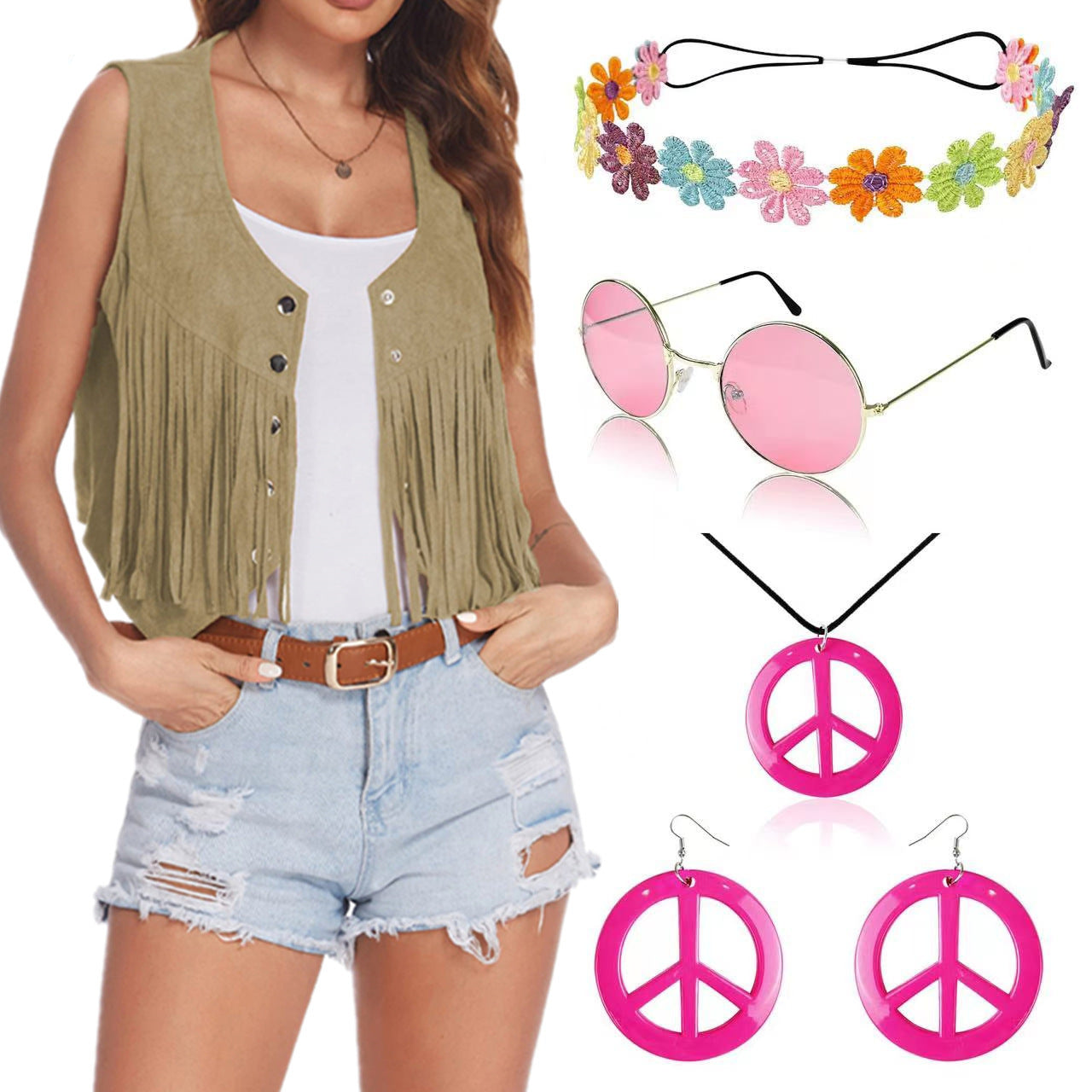 Women's Suede Fashion Tassel Retro Hippie Vests