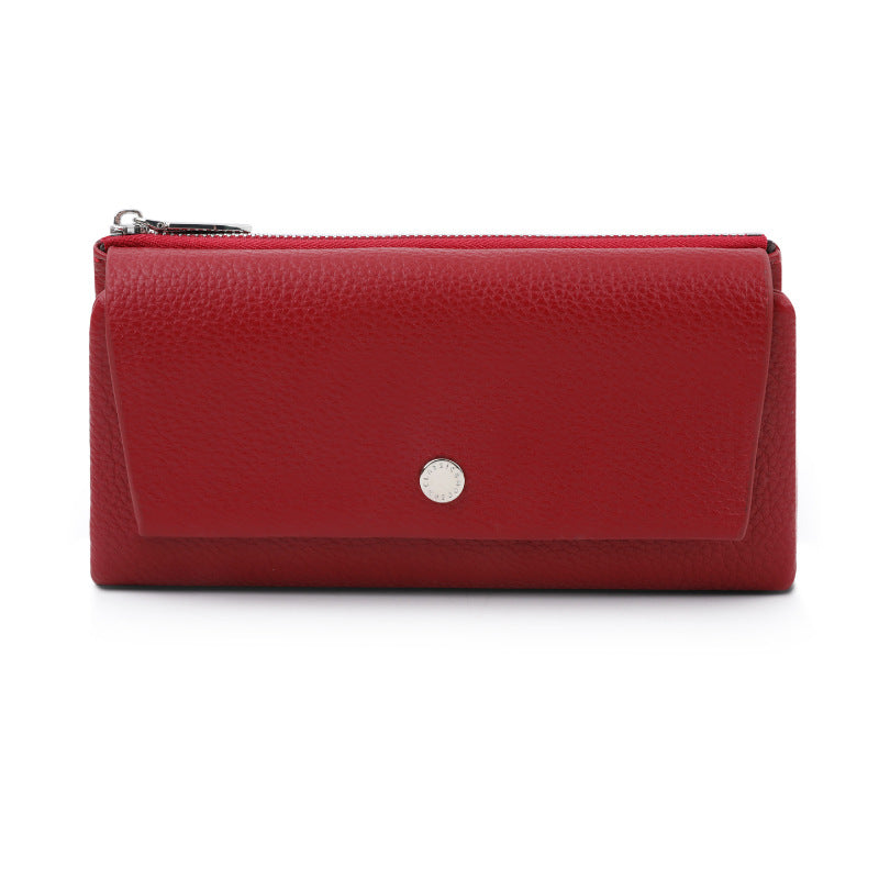 Lychee Pattern Three Fold Long Eastern European Ladies Wallet