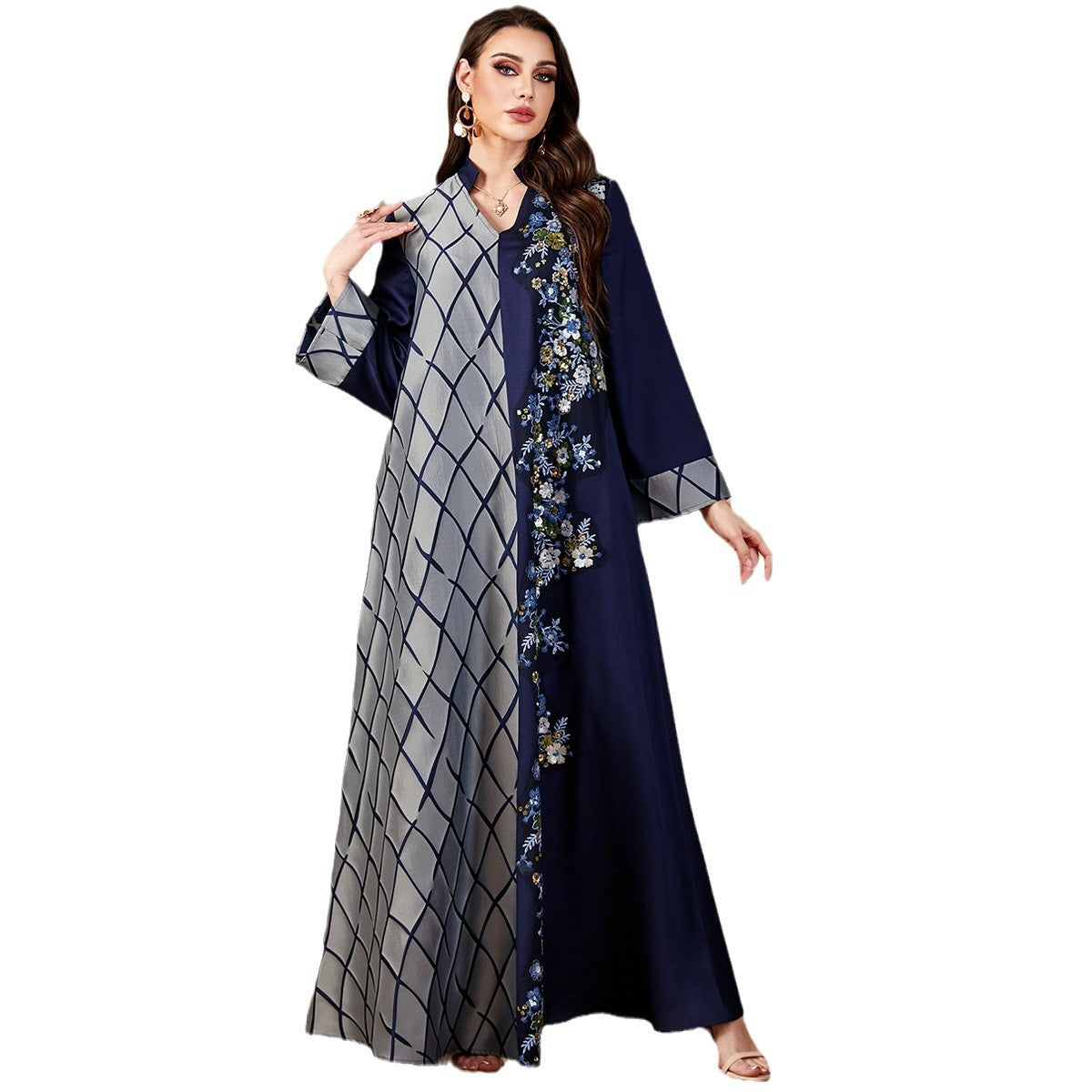 Women's Patchwork Embroidered Elegant Style Long Sleeve Clothing