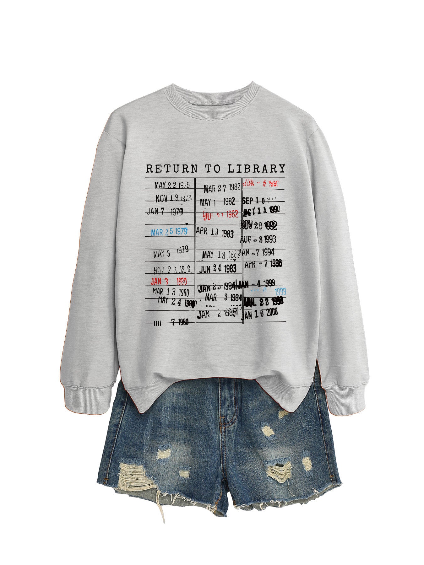 Women's Personalized Printed Fashion Round Neck Loose Sweaters