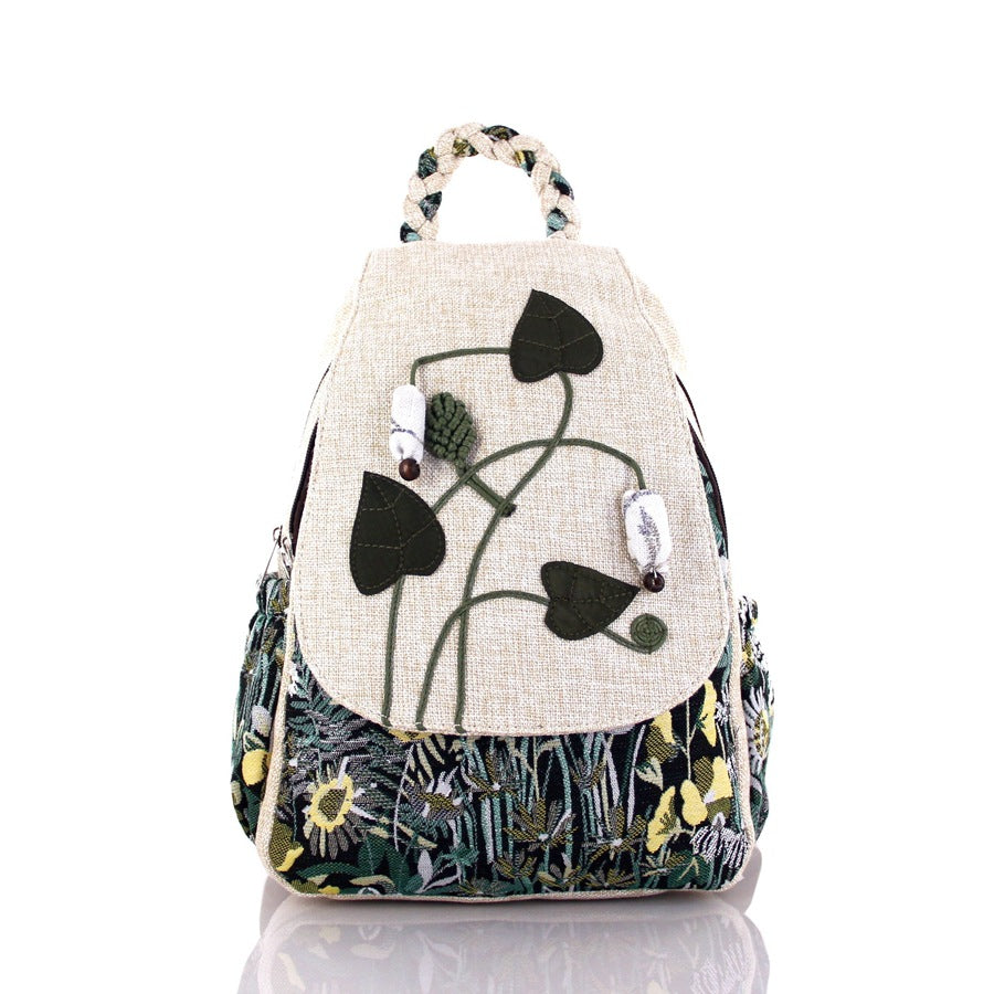 Artistic Style Personalized Simple Zipper Fabric Backpacks