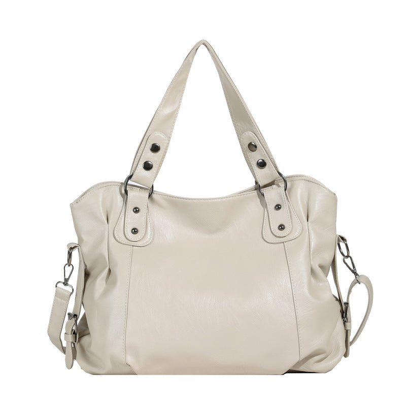 Women's Texture Portable Commuter Underarm Large Capacity Bags