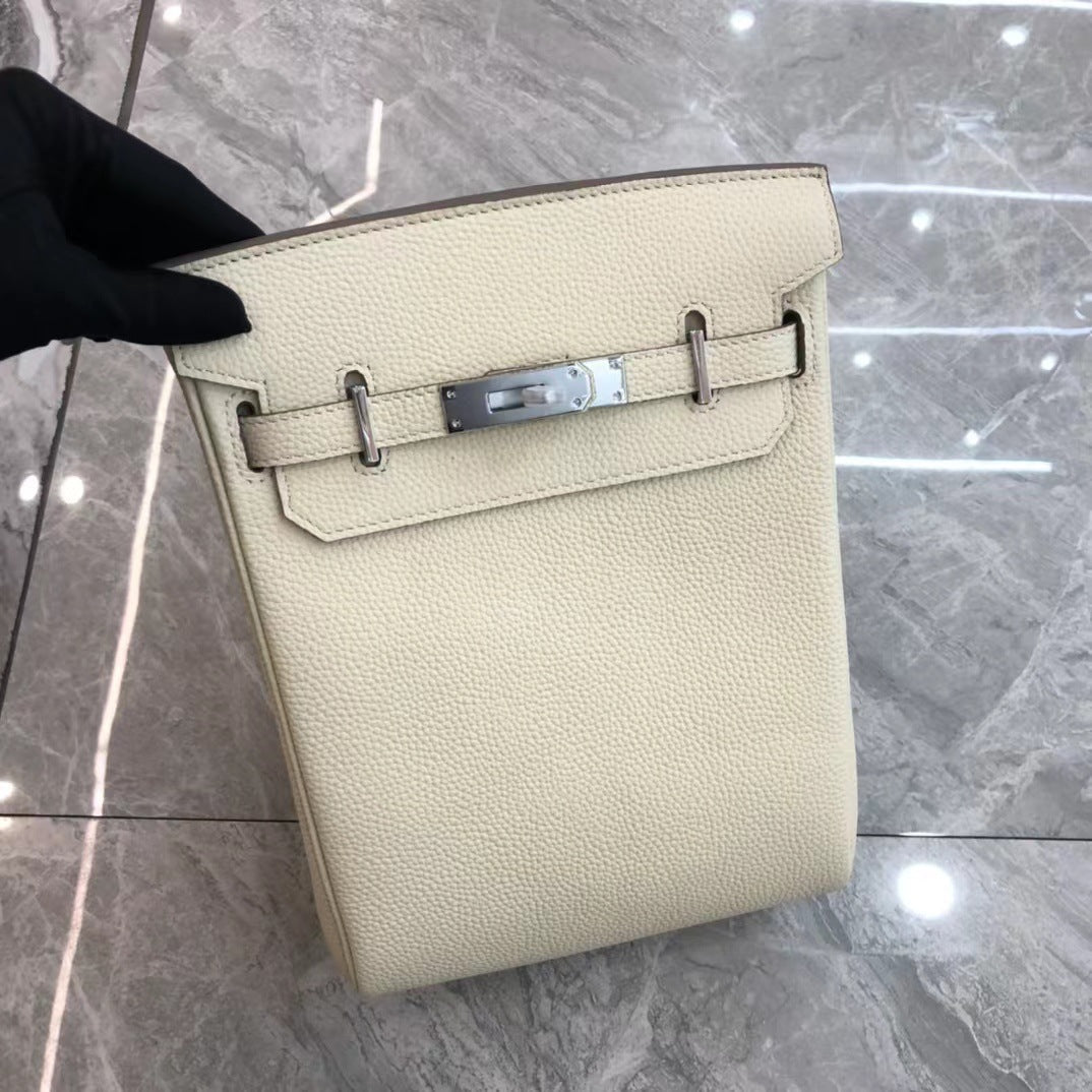 Women's Unisex Genuine Cattlehide Leather Surface Kelly Bags