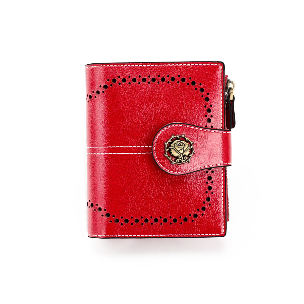 Women's Style Leather Cowhide High-grade Short Ladies Wallets