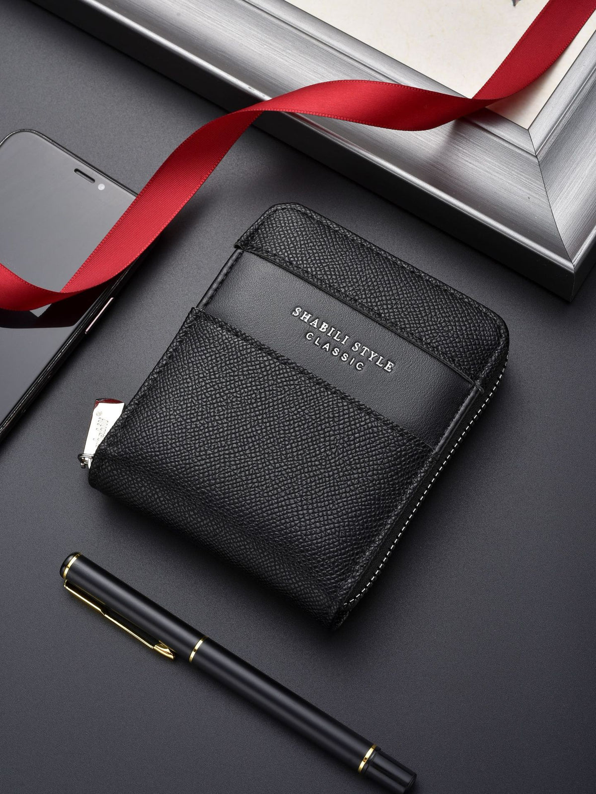 Men's Short Vintage Multifunctional Zipper Simple Fashion Large Men's Wallets