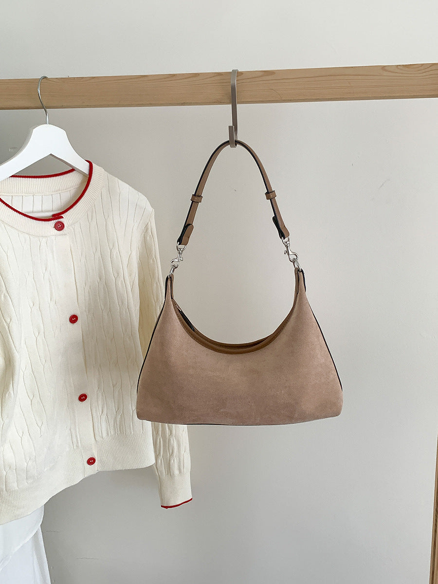 Women's Suede Autumn Niche Style Underarm Minimalist Shoulder Bags