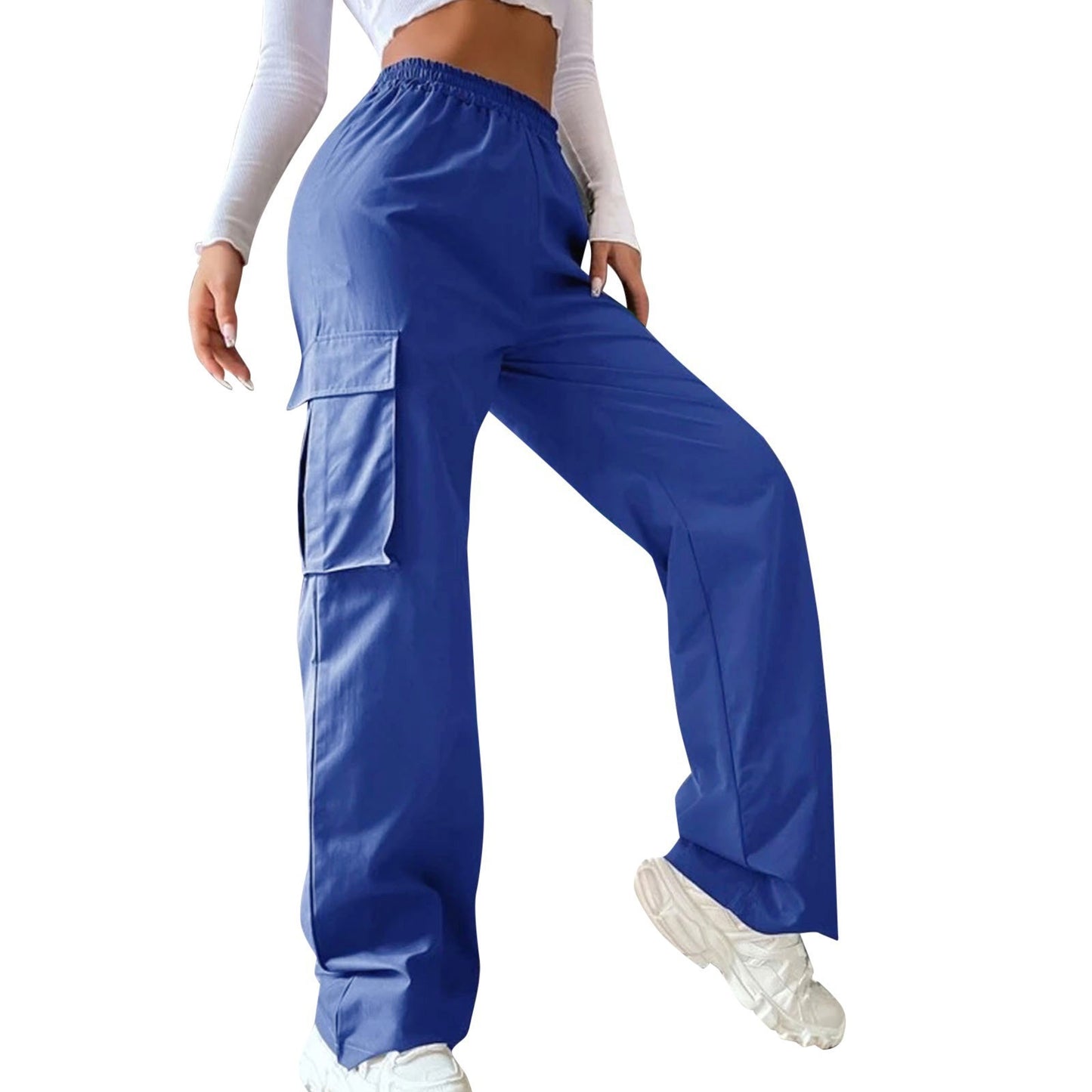 Belt High Waist Wide Leg Straight Suits