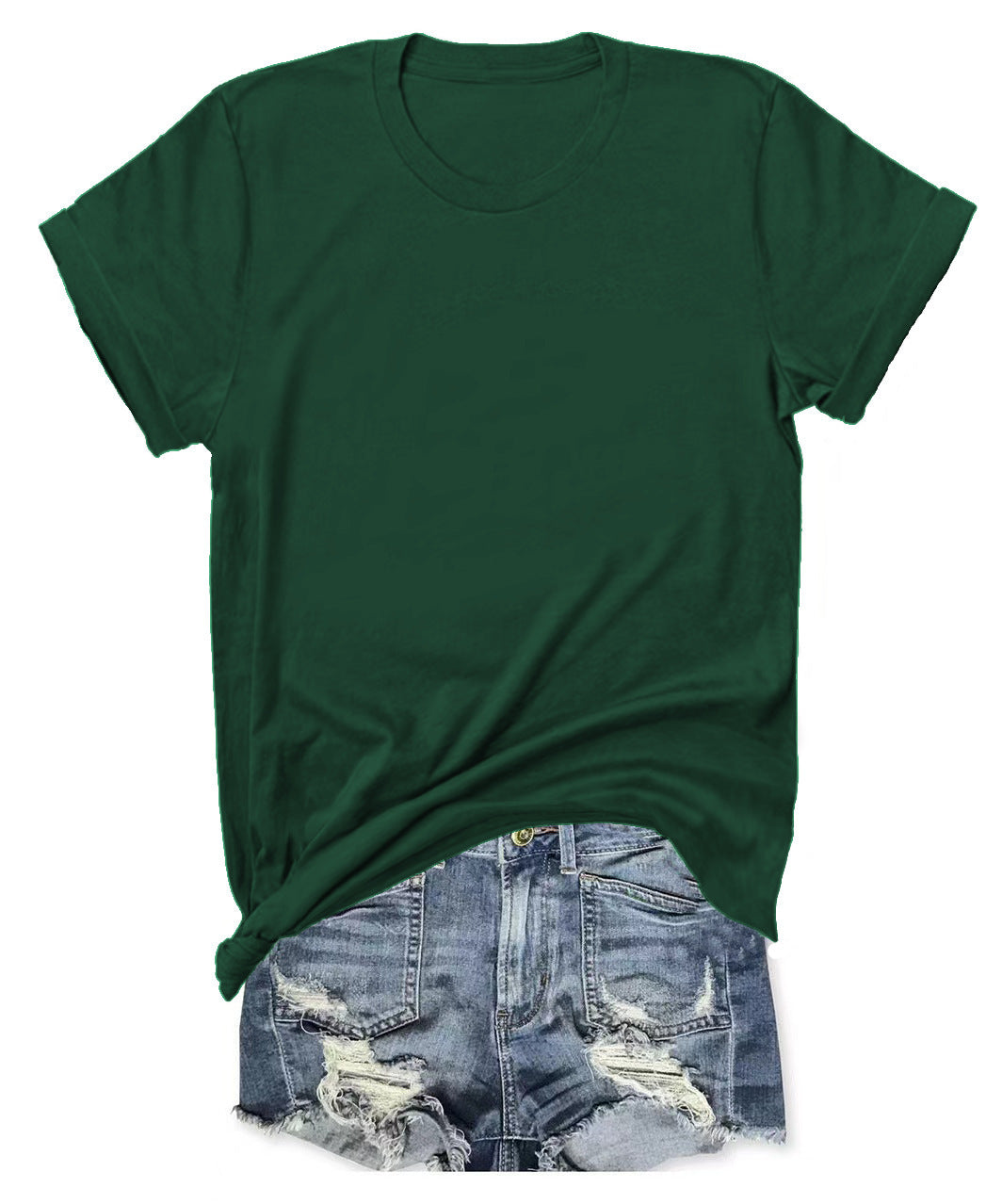Color T-shirt Bottom Plate Printed Blank With Blouses