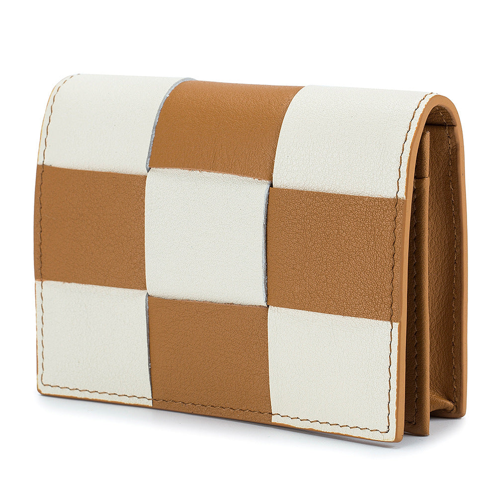 Women's Style High-grade Woven Exquisite Genuine Leather Card Holder