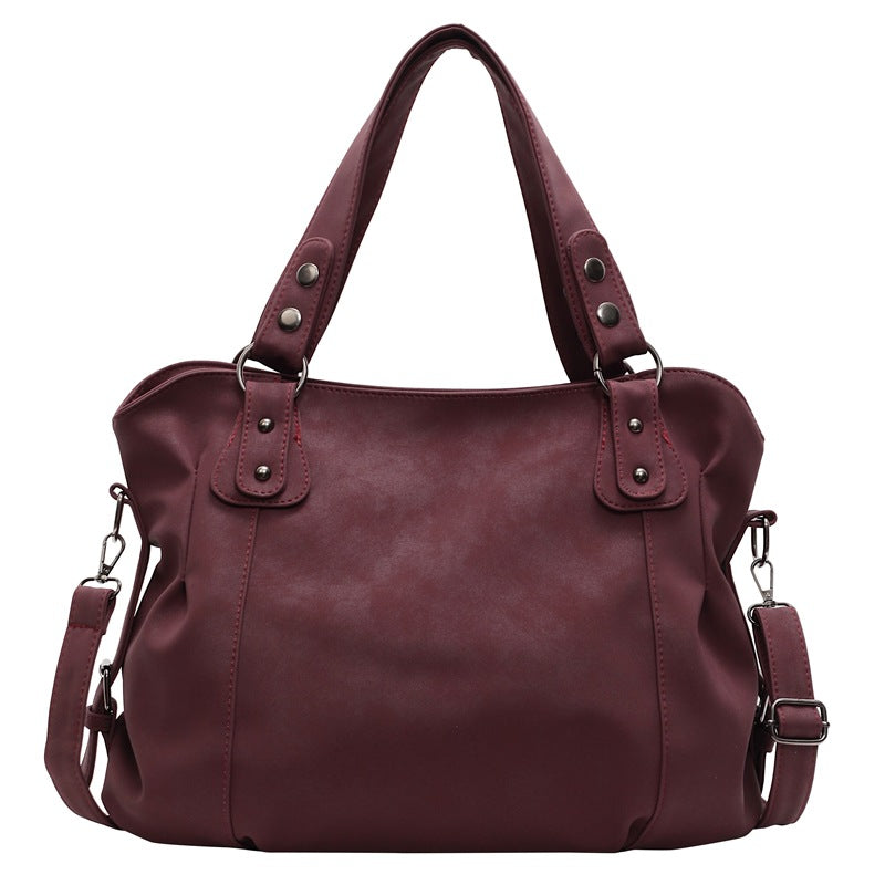 Women's Retro Fashionable Simple Korean Style Large Backpacks