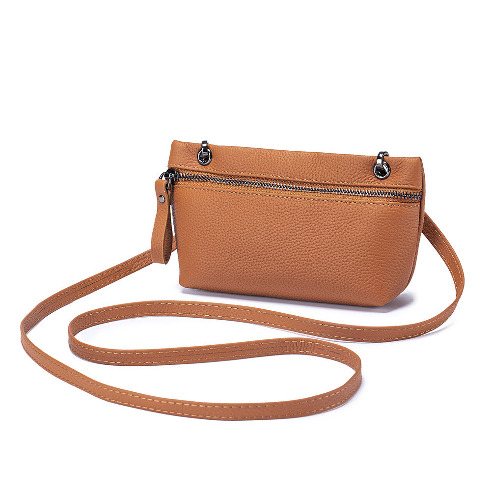 Women's Underarm First Layer Cowhide Leather Trendy Shoulder Bags