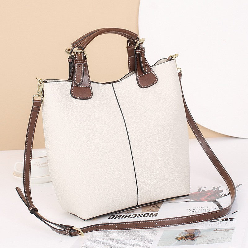 Women's Top Layer Cowhide Premium Commute Large Handbags