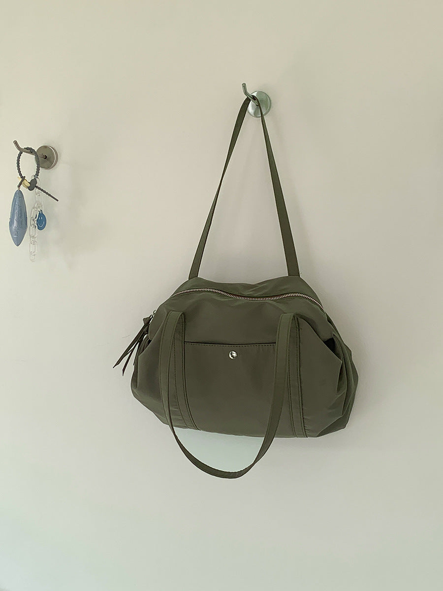 Women's Large Capacity Oval Nylon Commuter Female Shoulder Bags