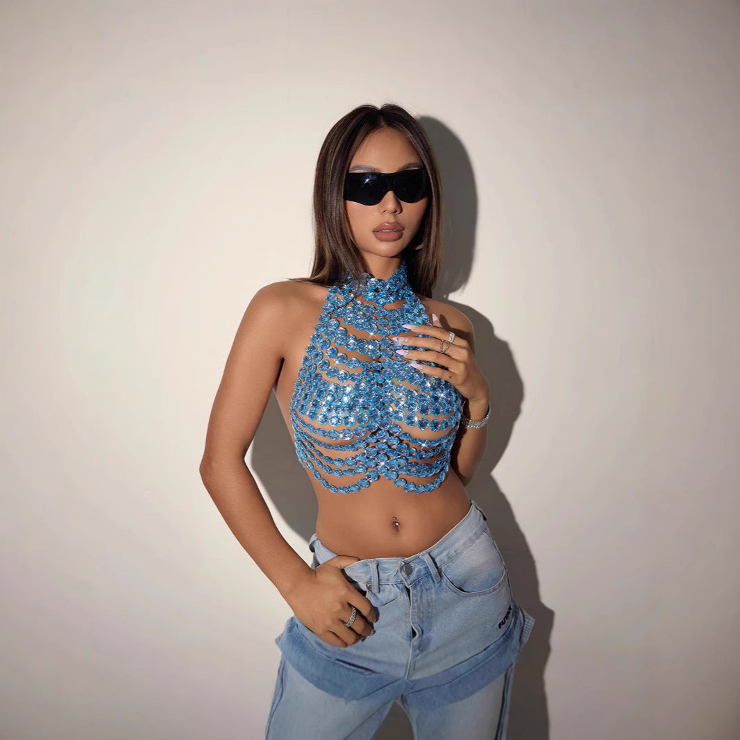 Women's Classic Sexy Cutout Hot Gem Tops