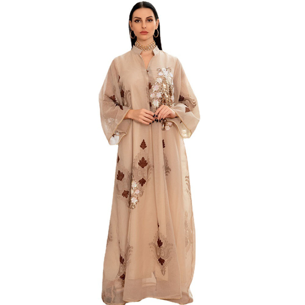 Women's Cool Muslim Dress Sequin Embroider Clothing