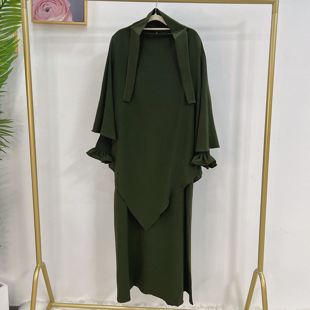 Turkey Solid Color Dress With Headscarf Dresses