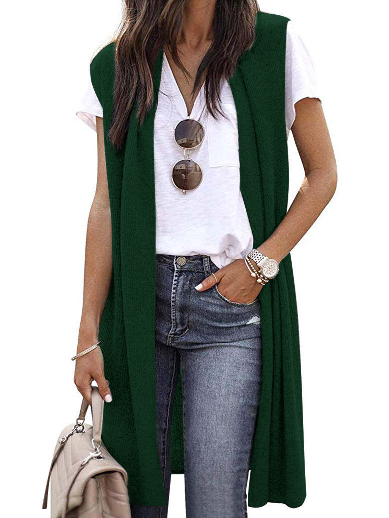 Women's Fashion Trendy Mid-length Sleeveless For Vests