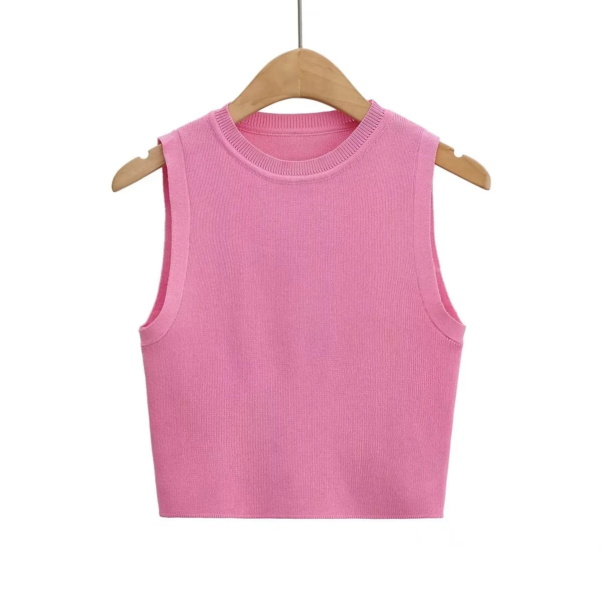 Women's Summer Sleeveless Elastic Knitted For Tops