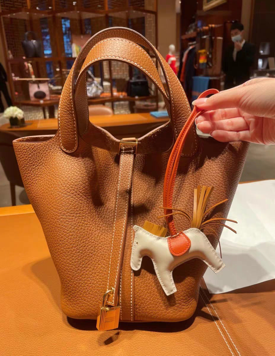 Women's Home Vegetable Basket Hand First Layer Cowhide Bags