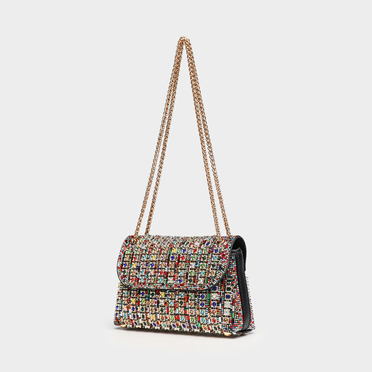 Women's Rhinestone Fashion Aura Bright Dionysian Portable Shoulder Bags