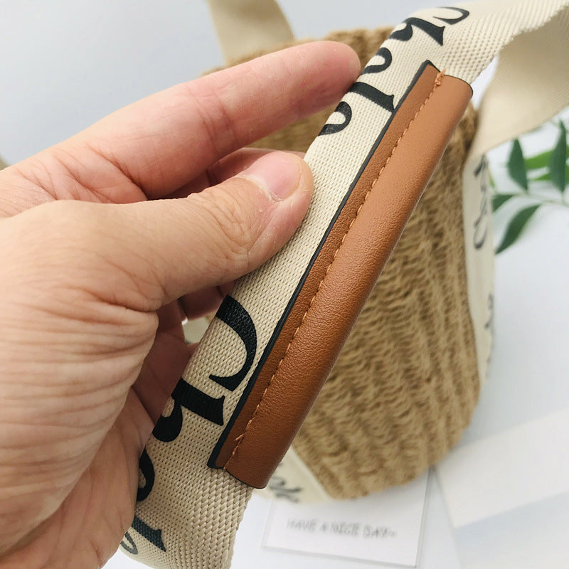 Women's Summer Simple Elegant Ribbon Handmade Woven Shoulder Bags