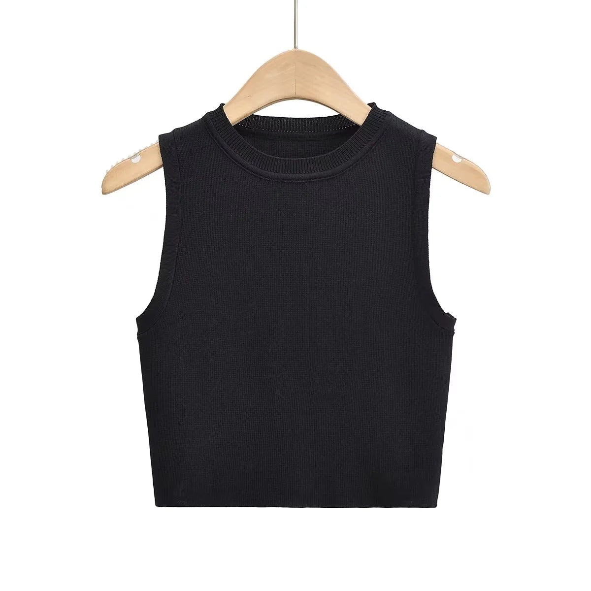 Women's Summer Sleeveless Elastic Knitted For Tops