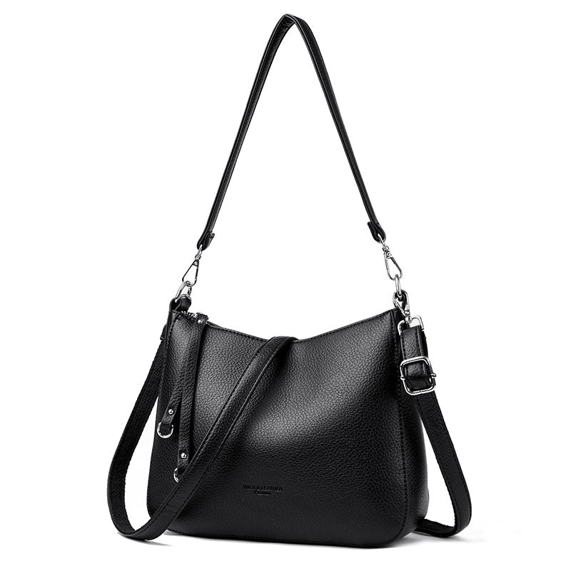 Women's Short Strap Tassel Solid Color Commute Shoulder Bags