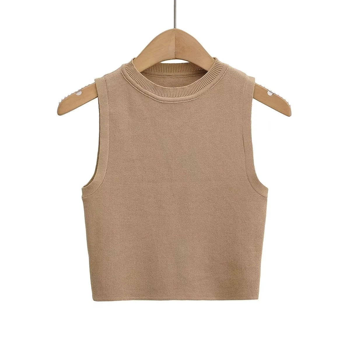 Women's Summer Sleeveless Elastic Knitted For Tops
