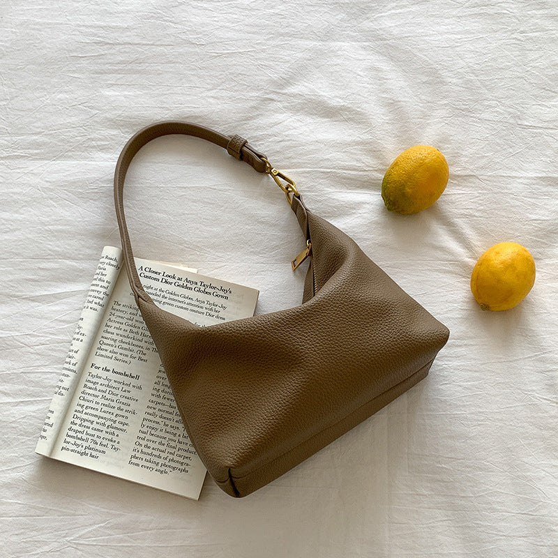 Women's Style Spring Soft Leather Simple Large Capacity Commuter Shoulder Bags