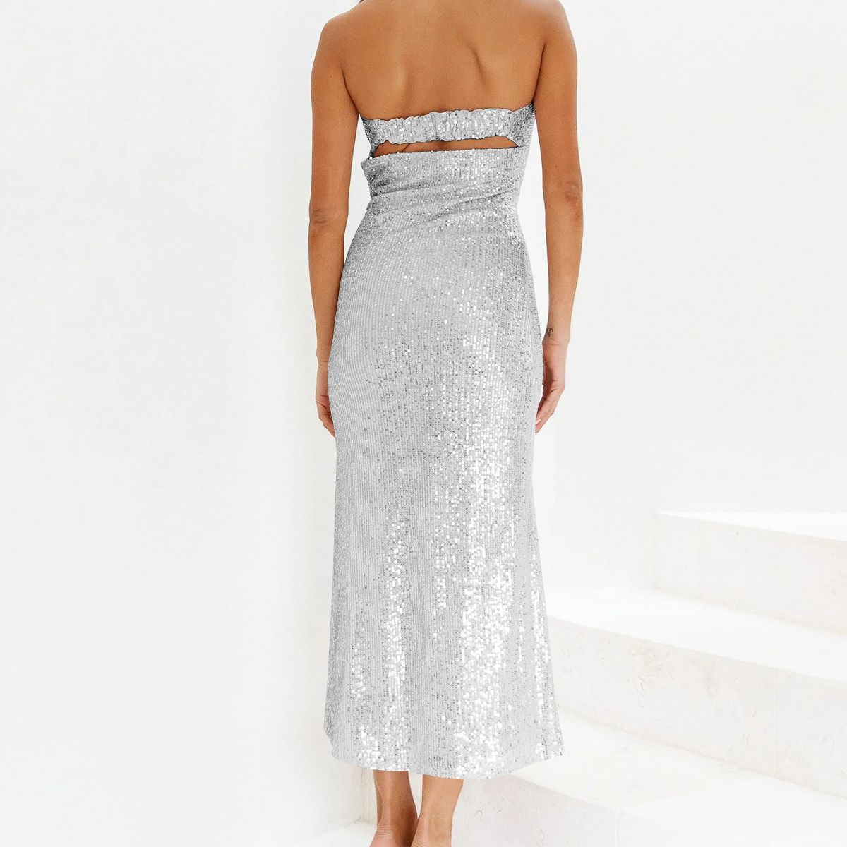 Women's Beaded Dress Sequined Sexy Slim Fit Dresses