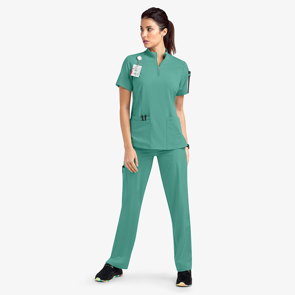Zipper Sleeve Surgical Gown Beauty Salon Nursing Shorts