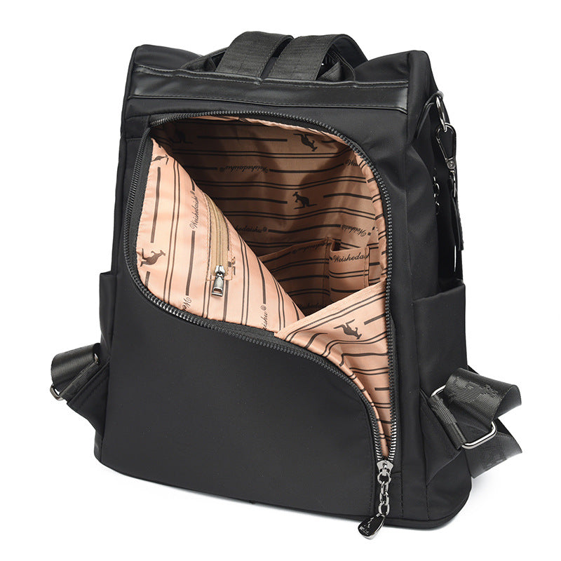Women's Simple Korean Style Niche Oxford Cloth Backpacks