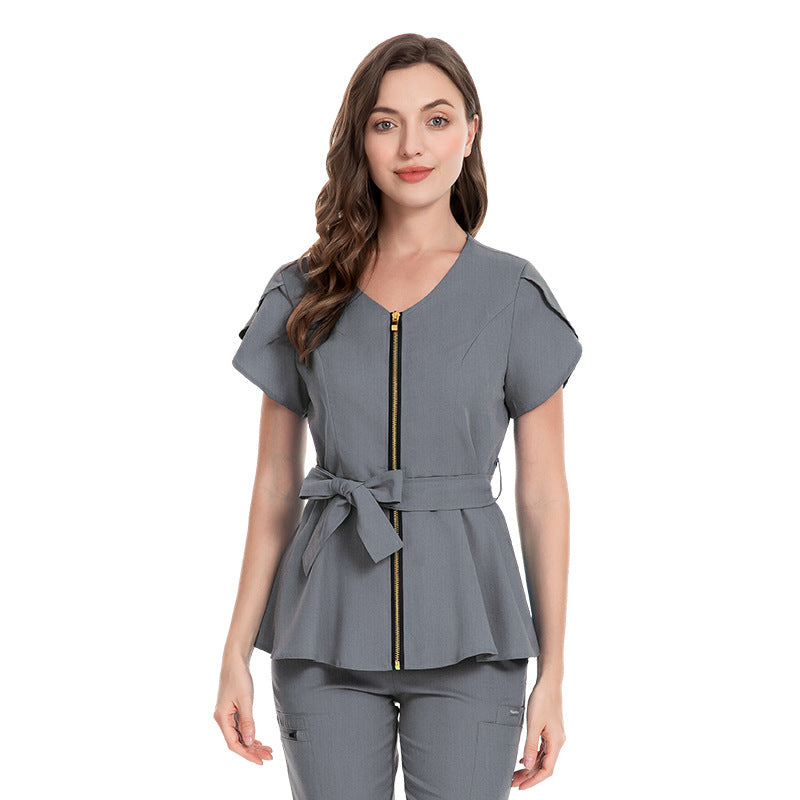Women's Hospital Sleeve Fashion Operating Stretch Hand Uniform