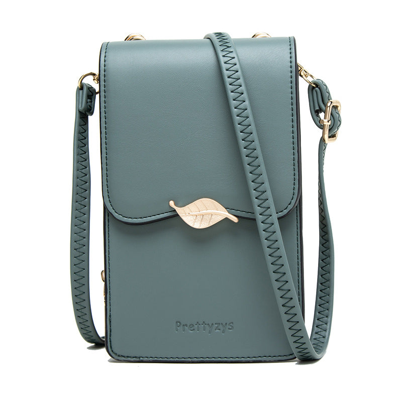 Women's Touch Screen Hipster Style Leaf Simple Shoulder Bags
