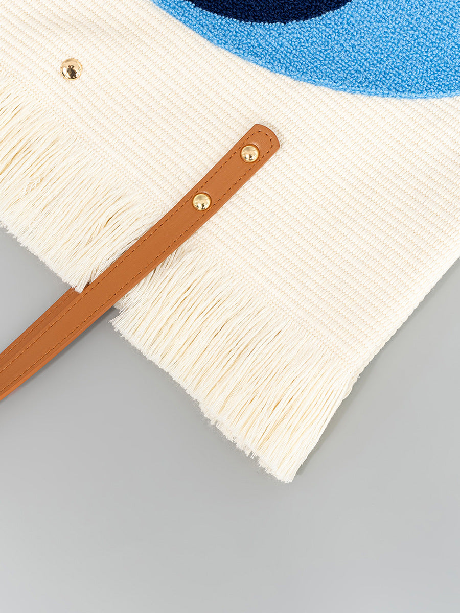Women's Towel Embroidery Bohemian Canvas Portable Shoulder Bags