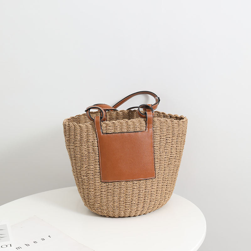 Retro Straw Niche Woven Seaside Vacation Shoulder Bags