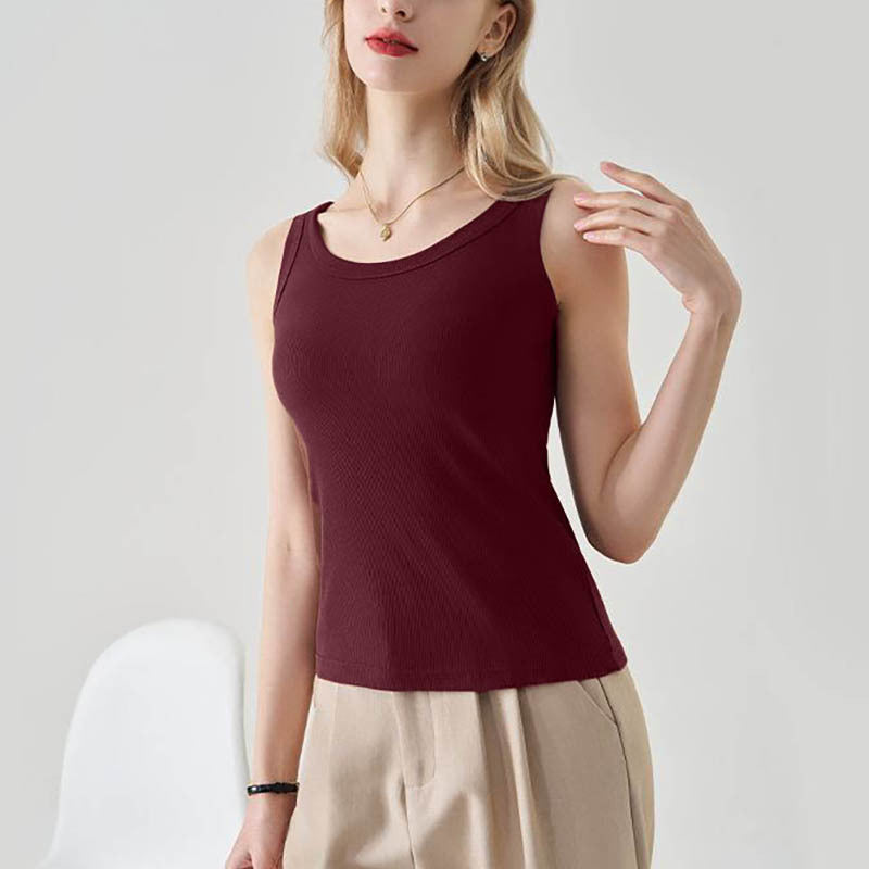 Women's Sportswear Polyester Commute Style Sleeveless Slim Tops