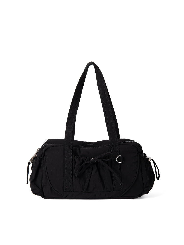 Autumn Niche Solid Color Nylon Portable Shoulder Bags