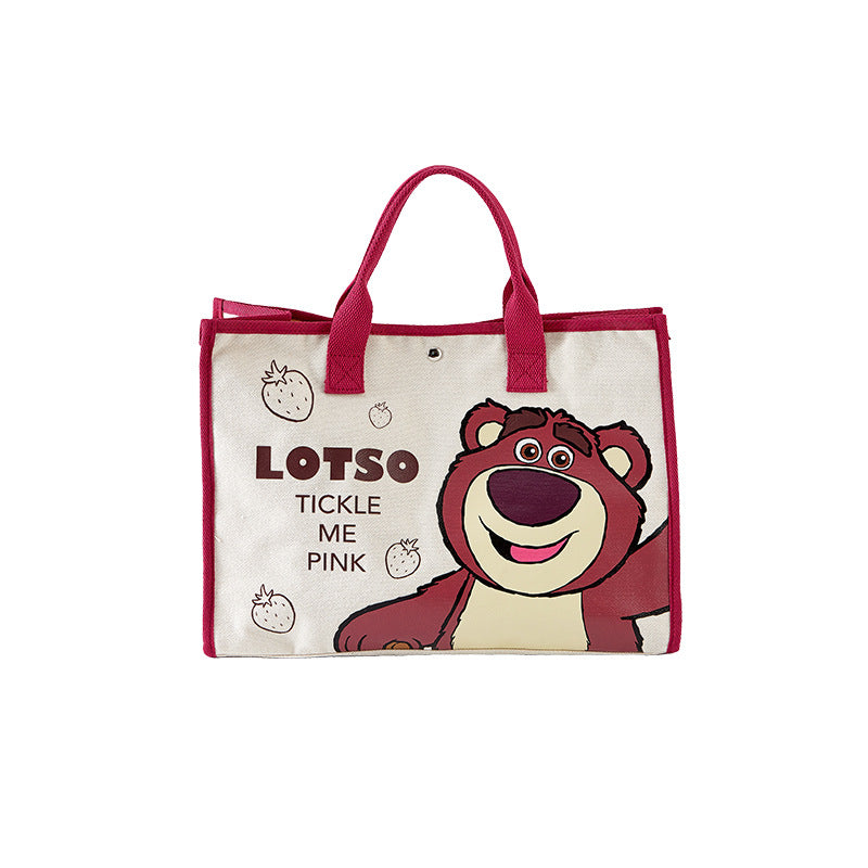 Women's Strawberry Bear Dog Teeth Large Capacity Handbags