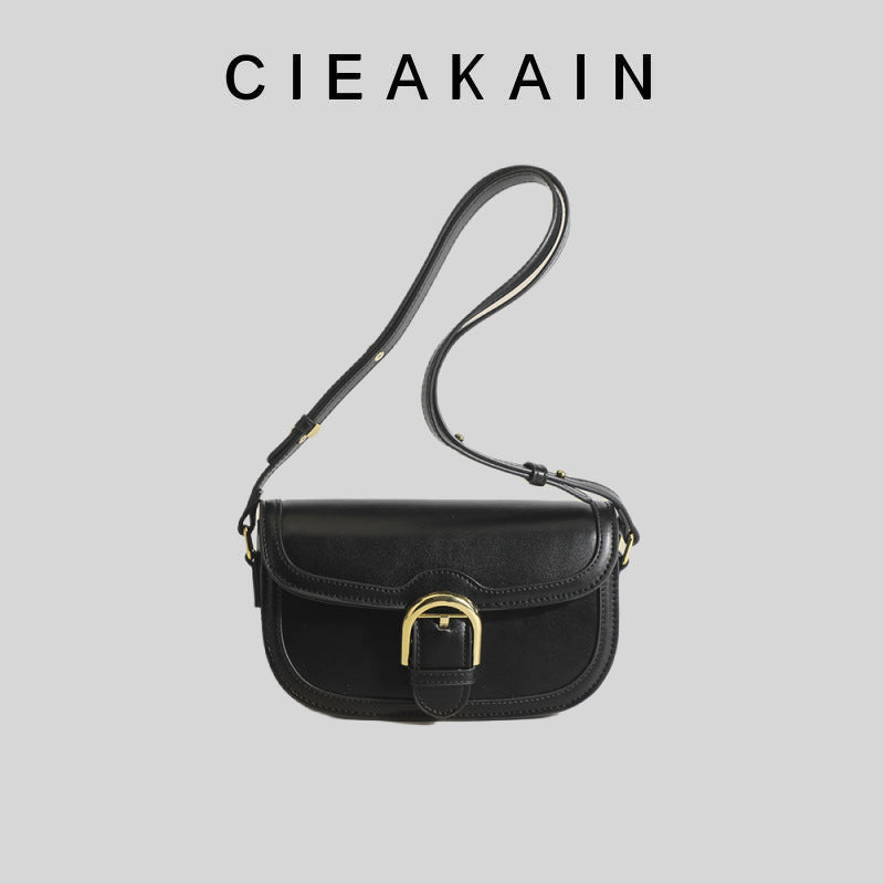 Women's Saddle Korean Retro Design French Shoulder Bags