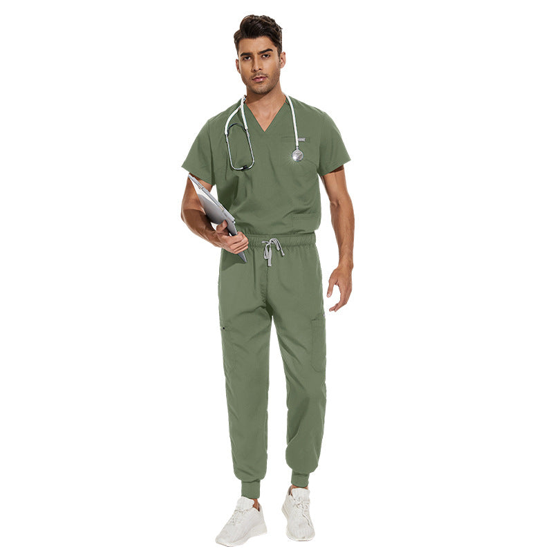 Women's & Men's Hospital Korean Hand Washing Short-sleeved Doctor Uniform