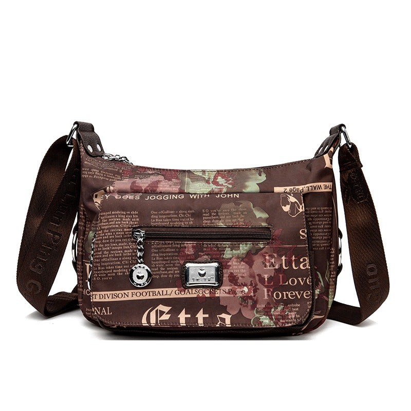 Women's Waterproof Oxford Cloth Large Capacity Printed Crossbody Bags