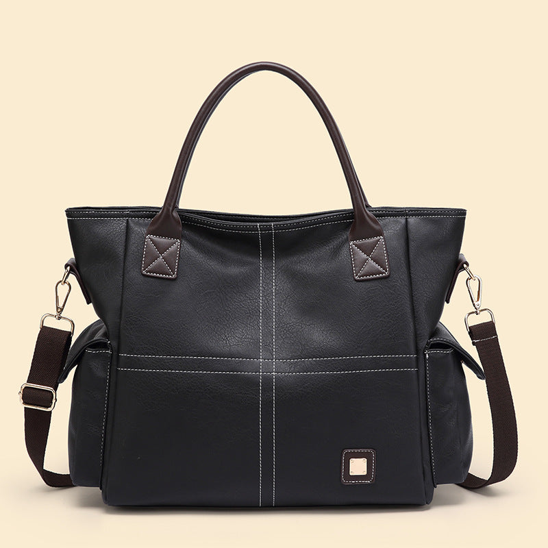 Women's Summer Large Capacity Sewing Line Motorcycle Handbags